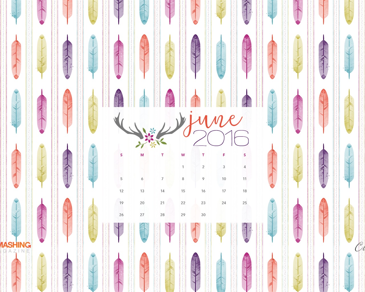 Června 2016 kalendář tapeta (2) #10 - 1280x1024