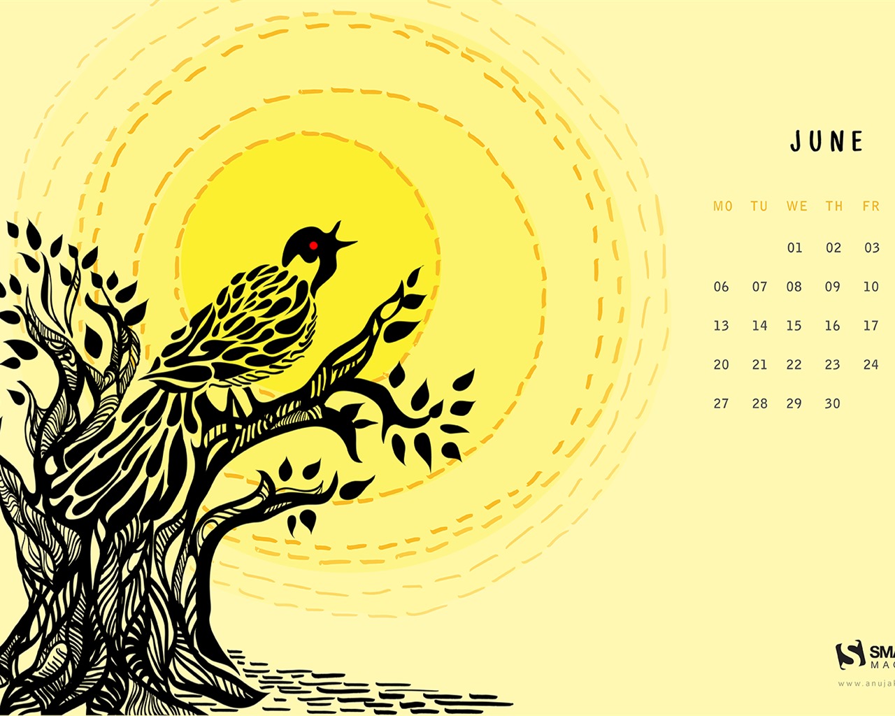 Juni 2016 Kalender Wallpaper (2) #20 - 1280x1024