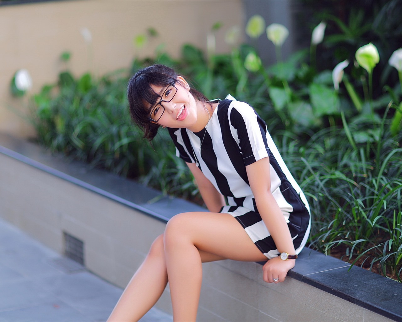 순수하고 사랑스러운 젊은 아시아 여자의 HD 월페이퍼 컬렉션 (2) #20 - 1280x1024