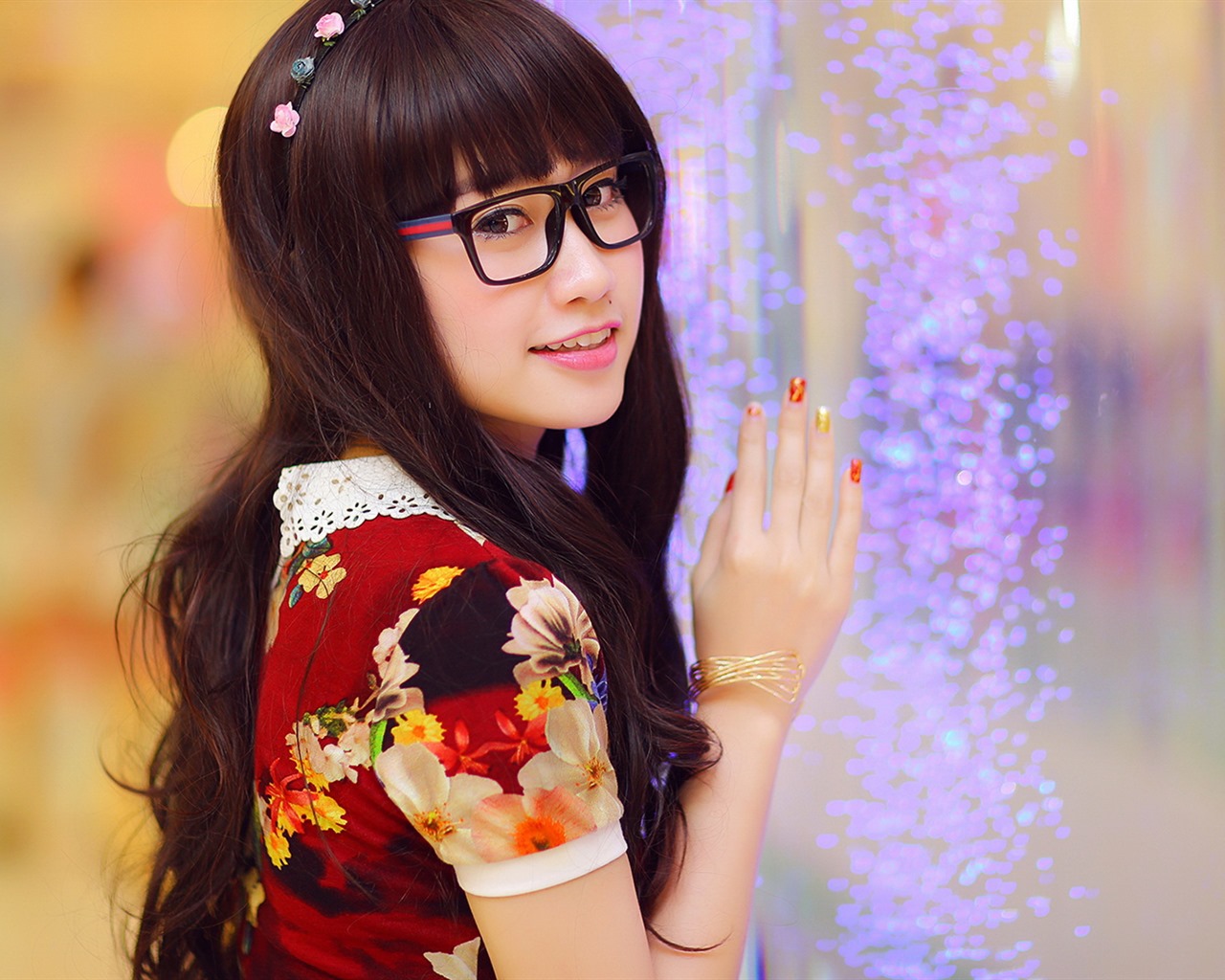 清纯可爱年轻的亚洲女孩 高清壁纸合集(二)28 - 1280x1024