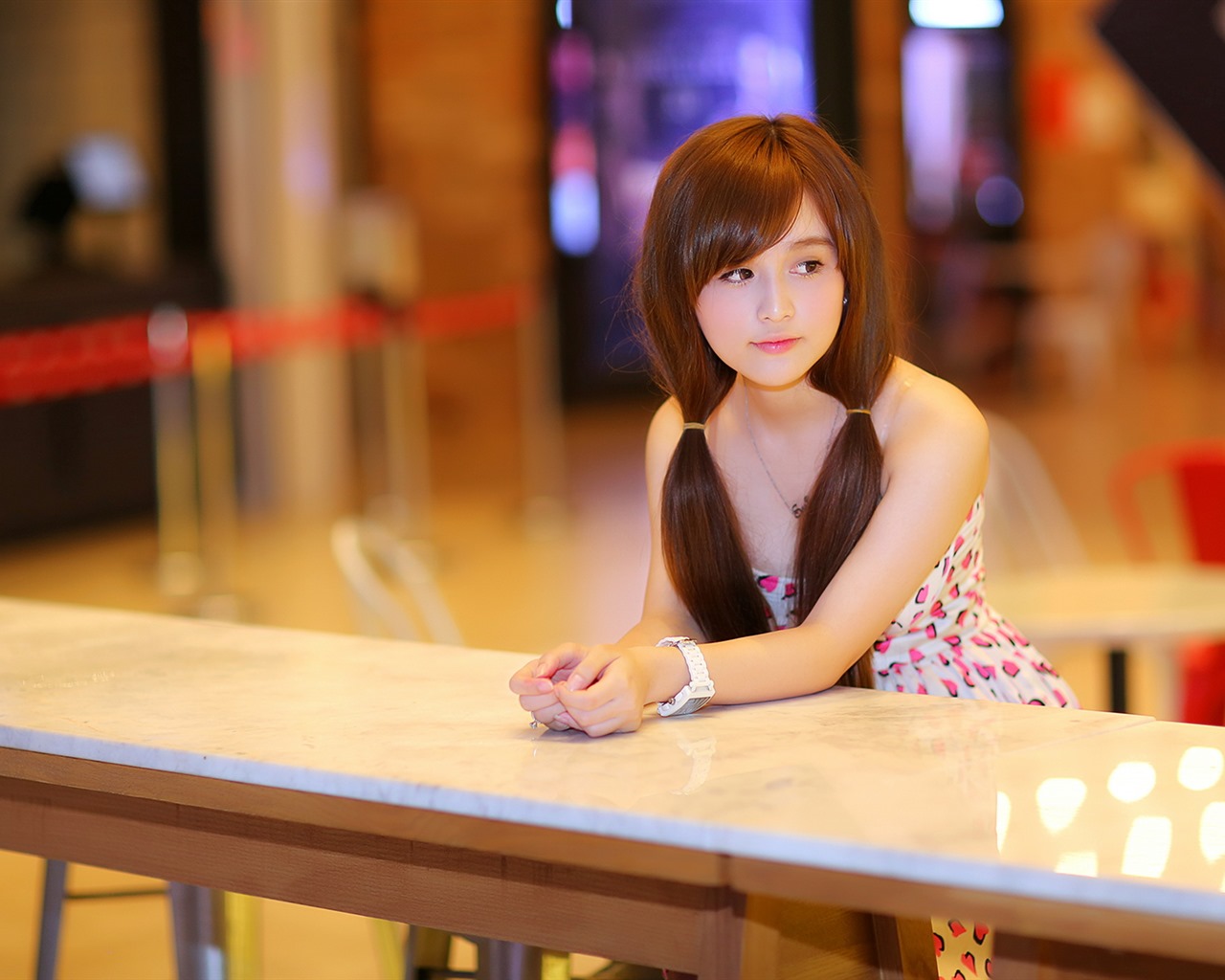 순수하고 사랑스러운 젊은 아시아 여자의 HD 월페이퍼 컬렉션 (2) #38 - 1280x1024
