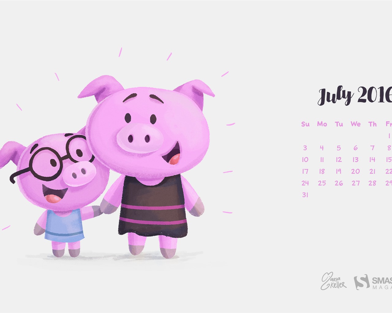 Juli 2016 Kalender Wallpaper (1) #15 - 1280x1024