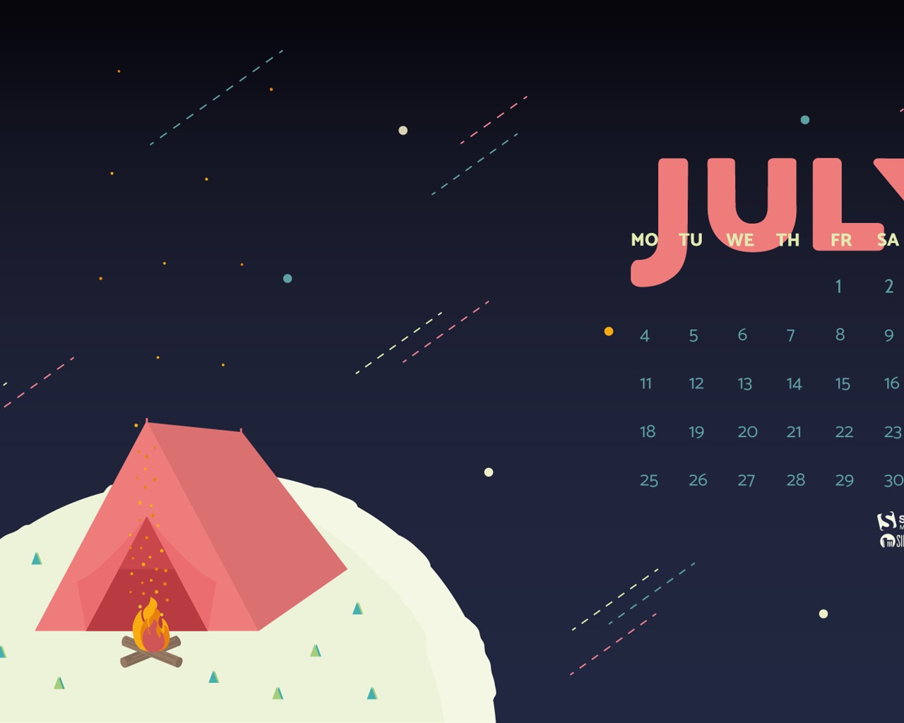 Juli 2016 Kalender Wallpaper (1) #16 - 1280x1024