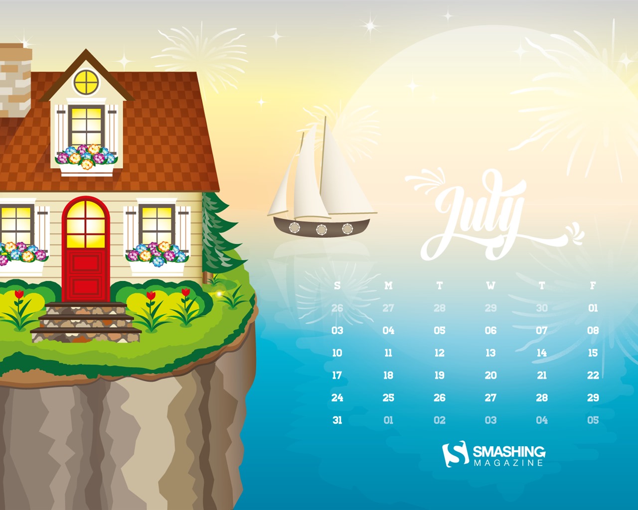 July 2016 calendar wallpaper (2) #1 - 1280x1024