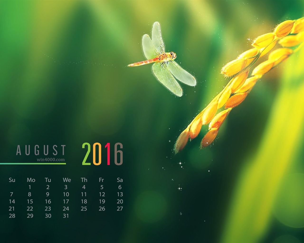 August 2016 calendar wallpaper (2) #2 - 1280x1024