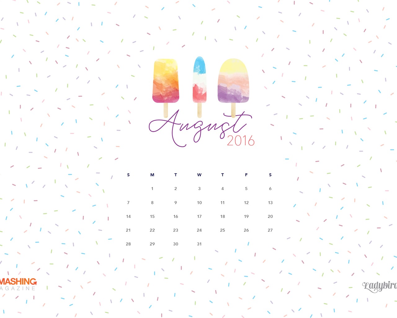 2016年8月 日曆壁紙(二) #8 - 1280x1024