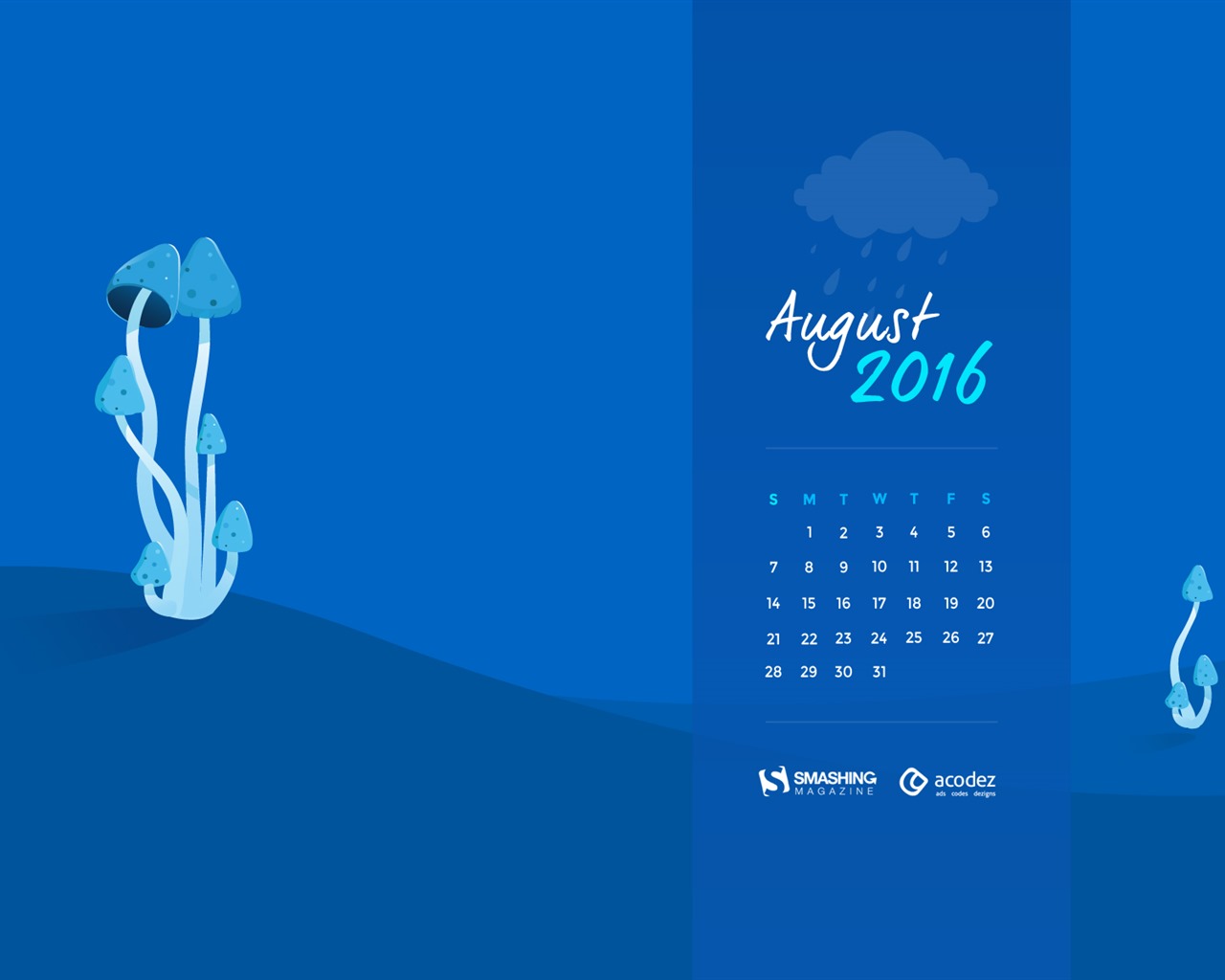 August 2016 Kalender Wallpaper (2) #15 - 1280x1024