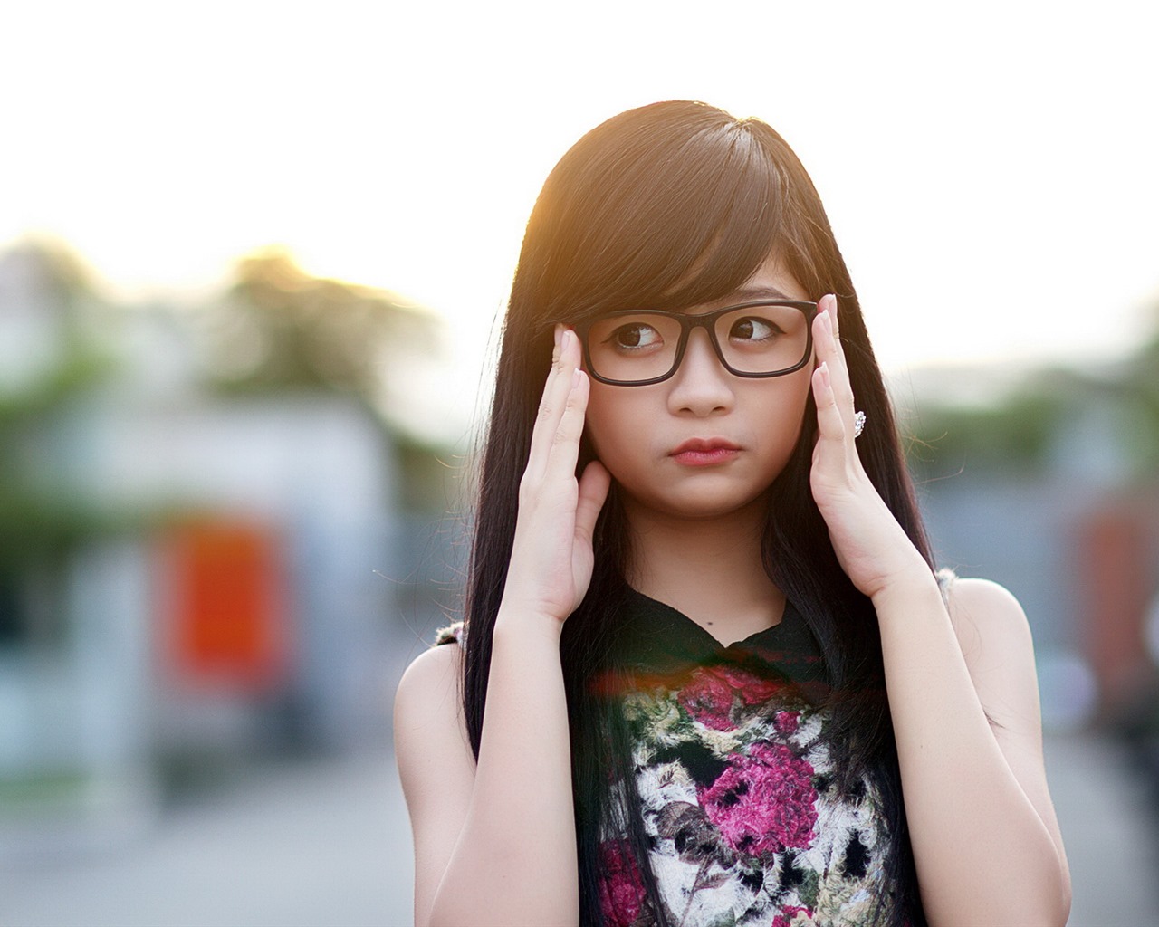 清纯可爱年轻的亚洲女孩 高清壁纸合集(三)34 - 1280x1024