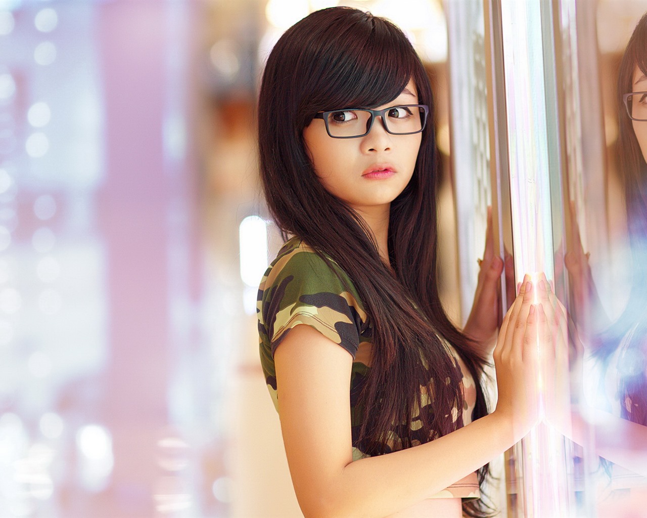 清纯可爱年轻的亚洲女孩 高清壁纸合集(三)36 - 1280x1024