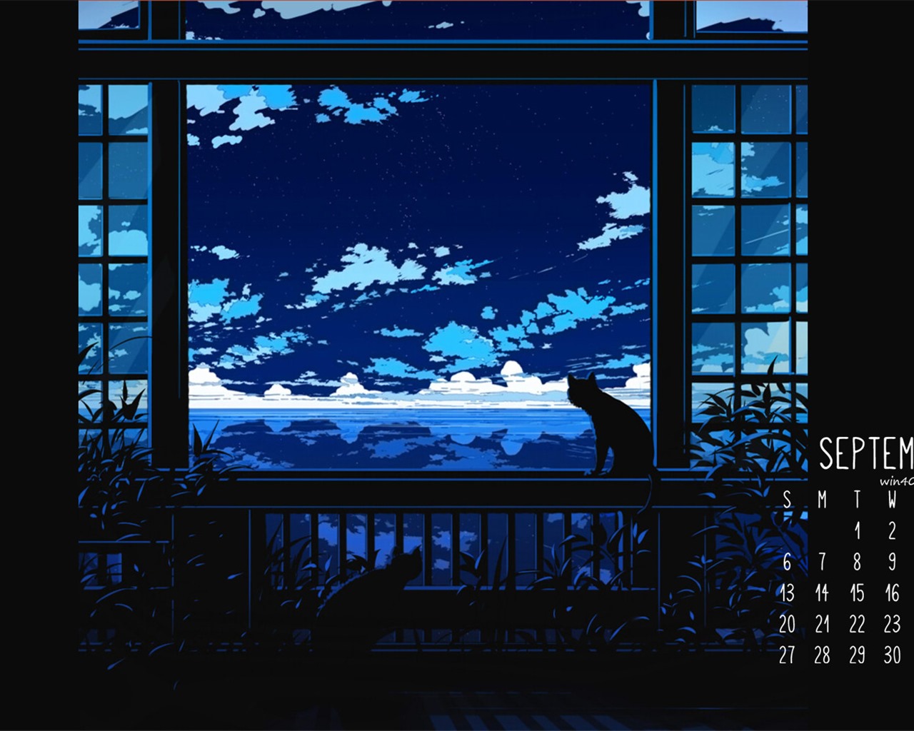 Září 2016 kalendář tapeta (1) #4 - 1280x1024