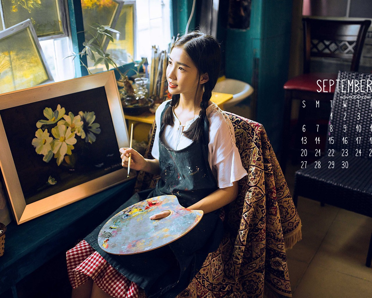 September 2016 Kalender Wallpaper (1) #16 - 1280x1024