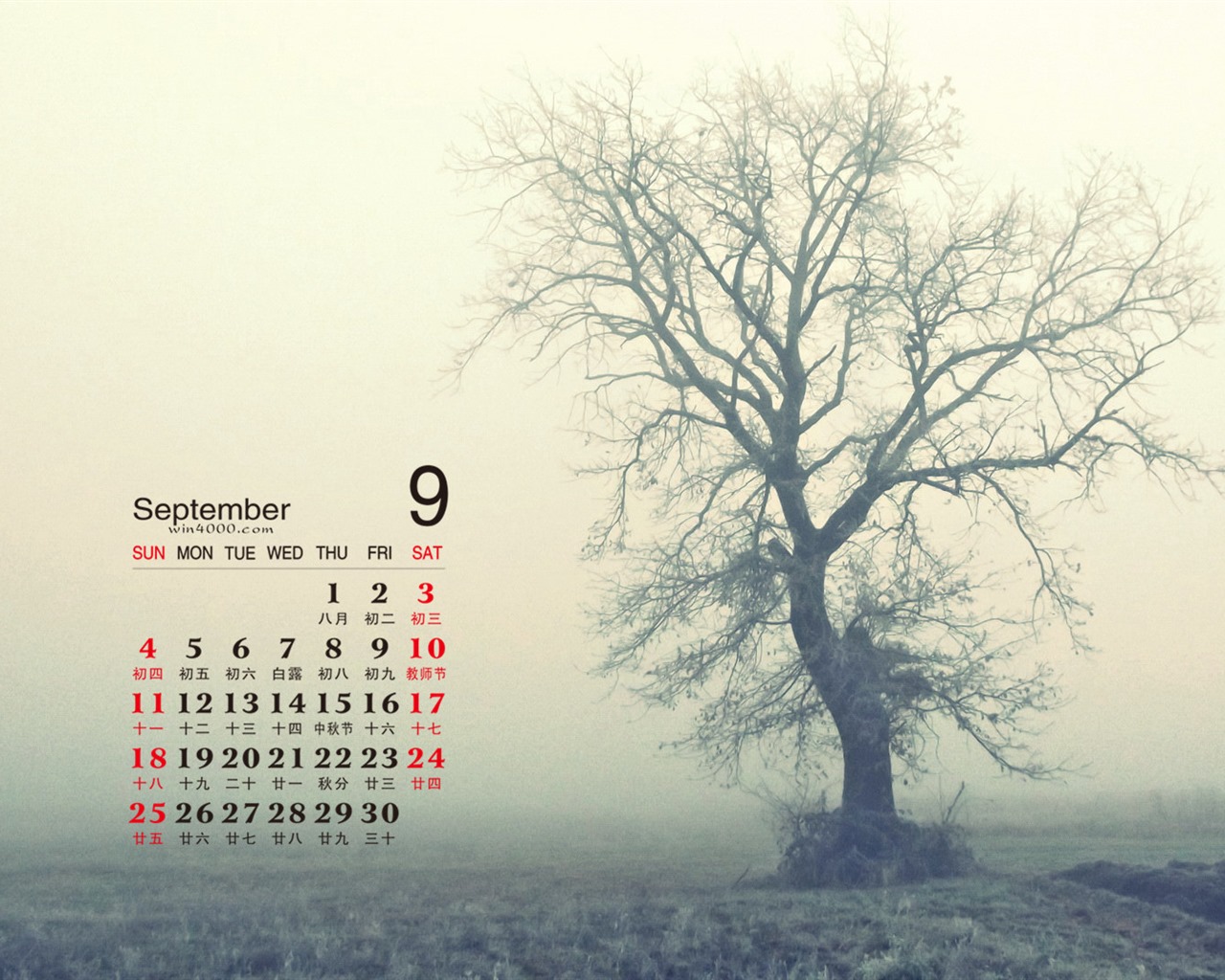 September 2016 Kalender Wallpaper (2) #8 - 1280x1024