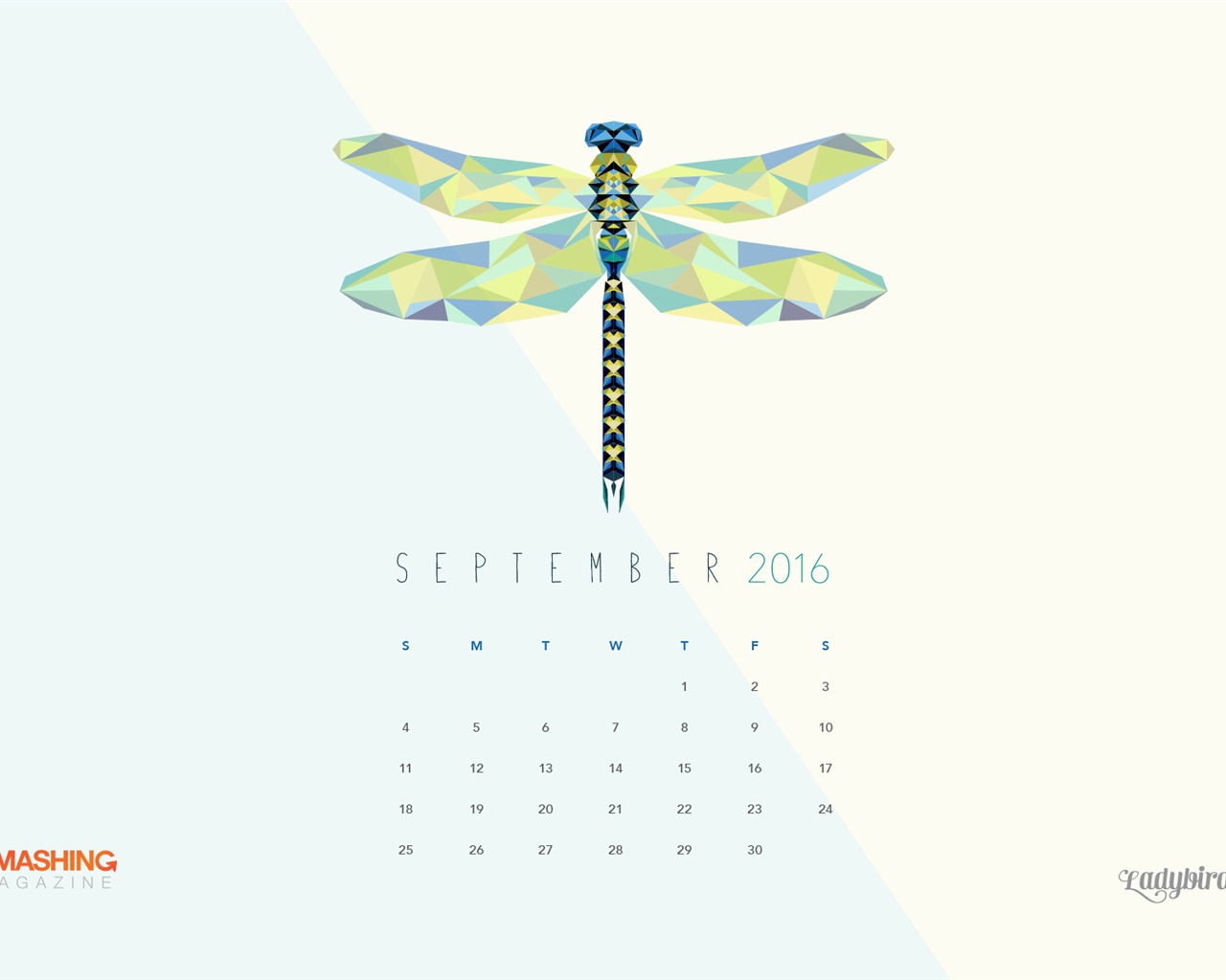 September 2016 Kalender Wallpaper (2) #14 - 1280x1024