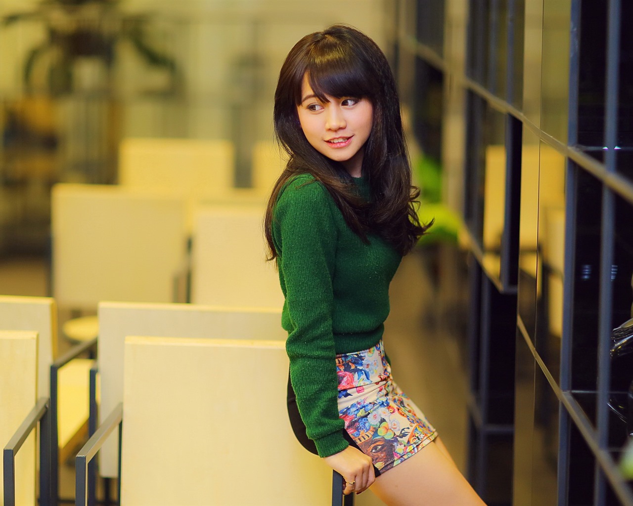 Pure and lovely young Asian girl HD wallpapers collection (4) #19 - 1280x1024