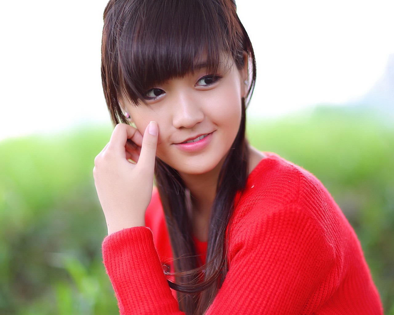 清纯可爱年轻的亚洲女孩 高清壁纸合集(四)28 - 1280x1024