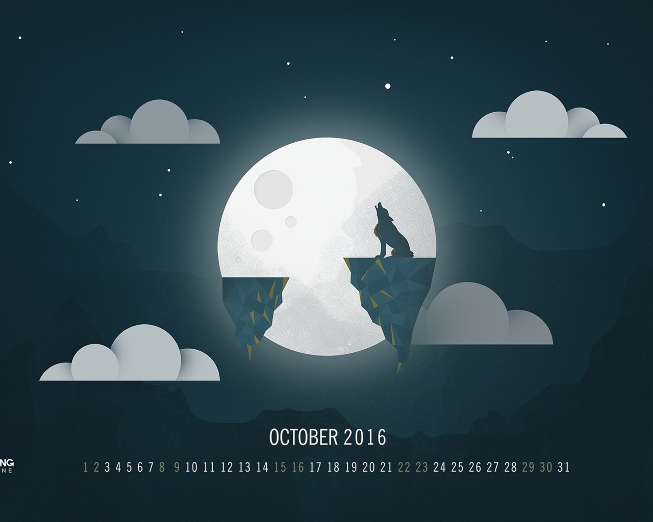October 2016 calendar wallpaper (2) #9 - 1280x1024