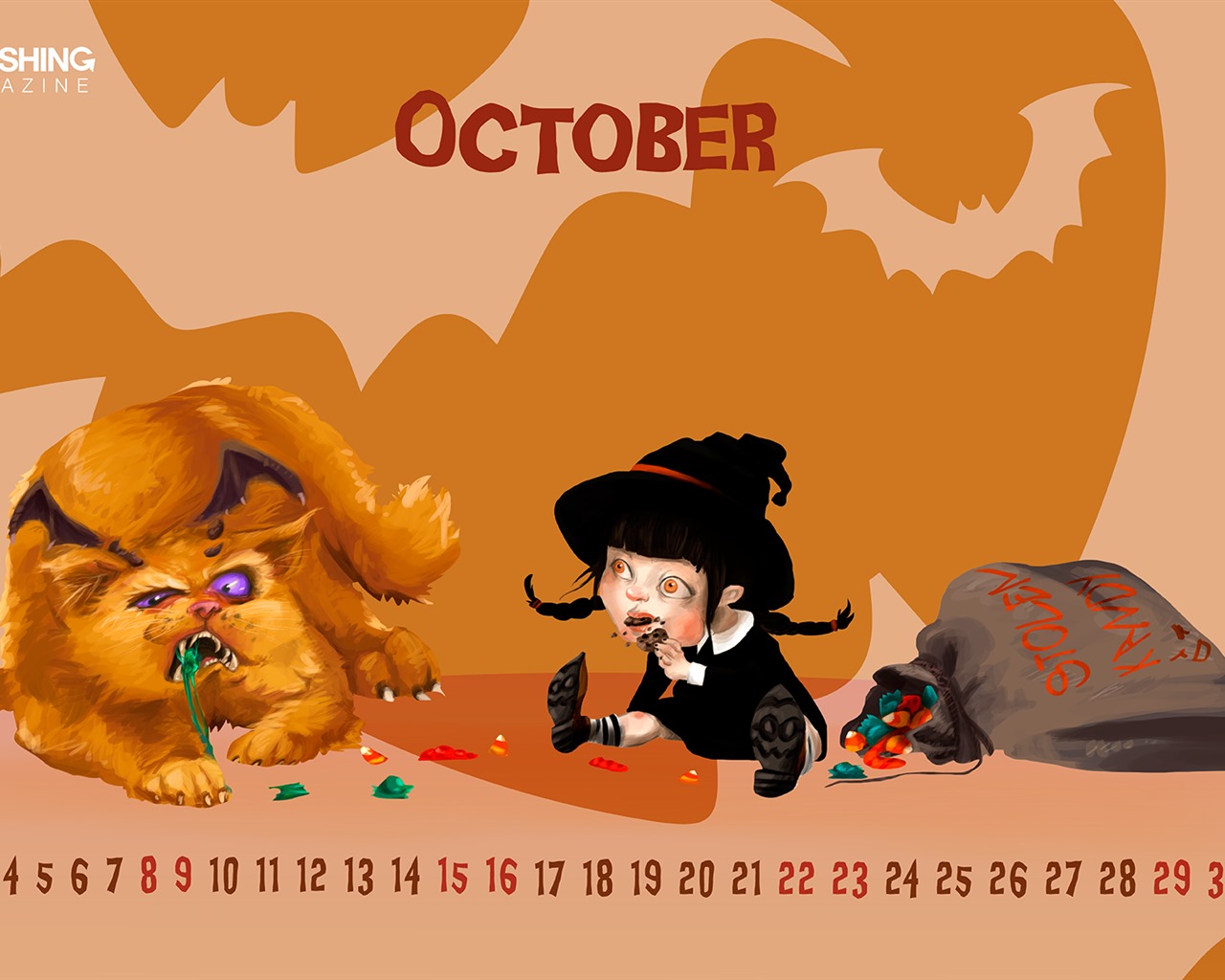 October 2016 calendar wallpaper (2) #14 - 1280x1024