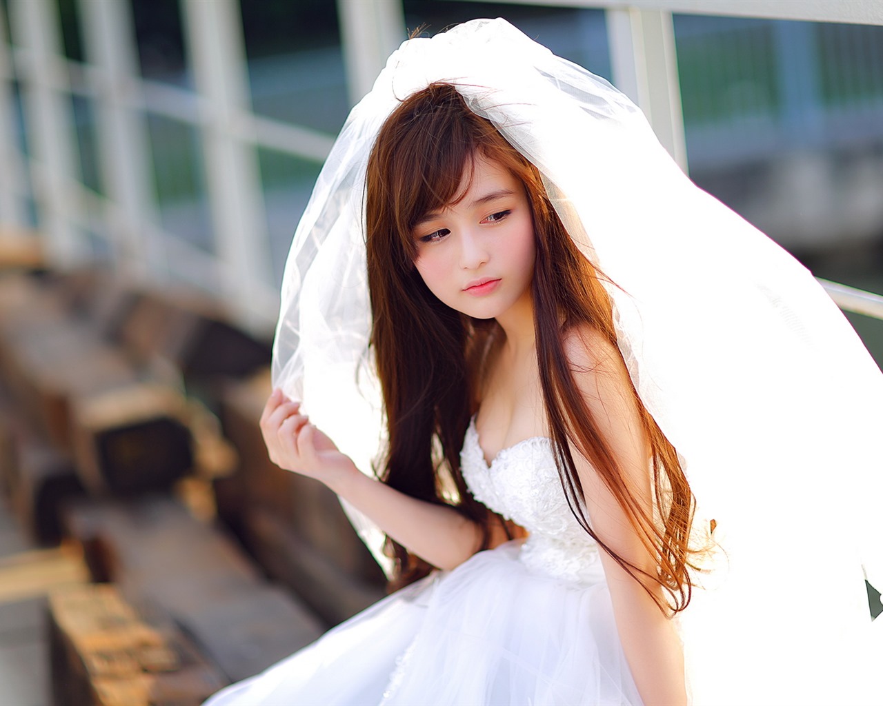 순수하고 사랑스러운 젊은 아시아 여자의 HD 월페이퍼 컬렉션 (5) #15 - 1280x1024