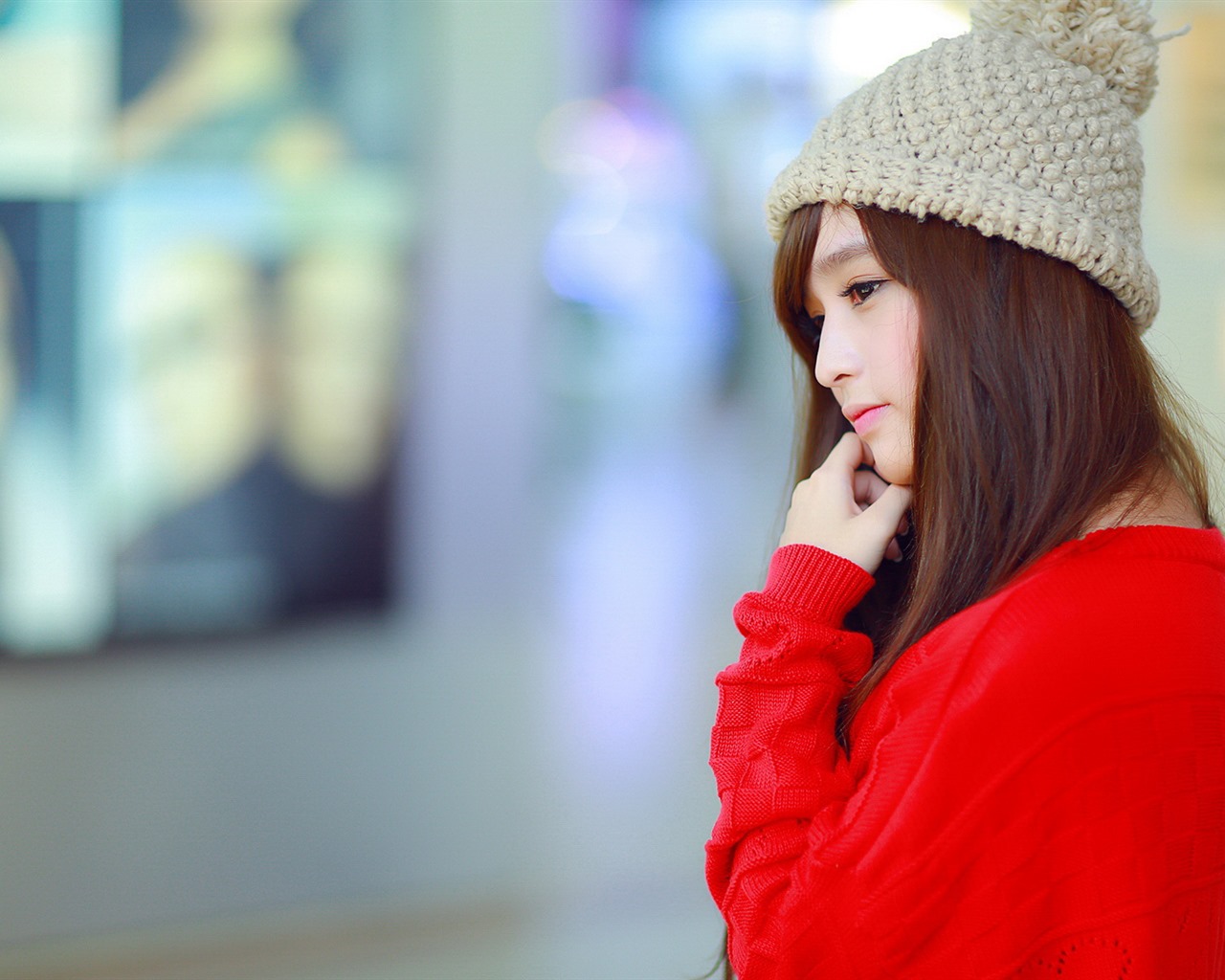 순수하고 사랑스러운 젊은 아시아 여자의 HD 월페이퍼 컬렉션 (5) #16 - 1280x1024