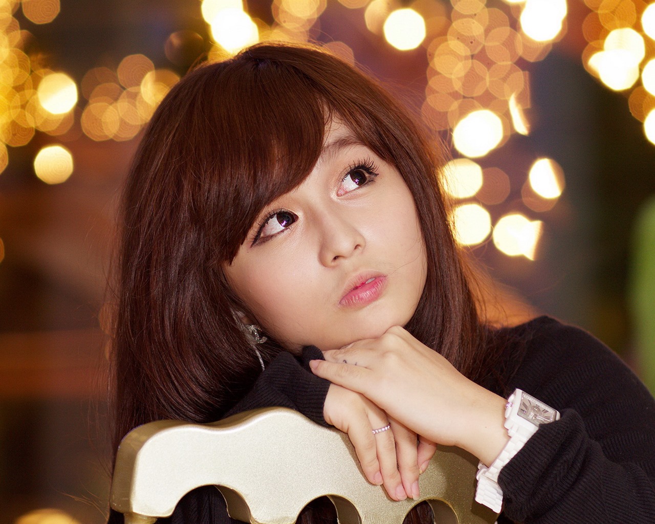 Reine und schöne junge asiatische Mädchen HD-Wallpaper  Kollektion (5) #25 - 1280x1024