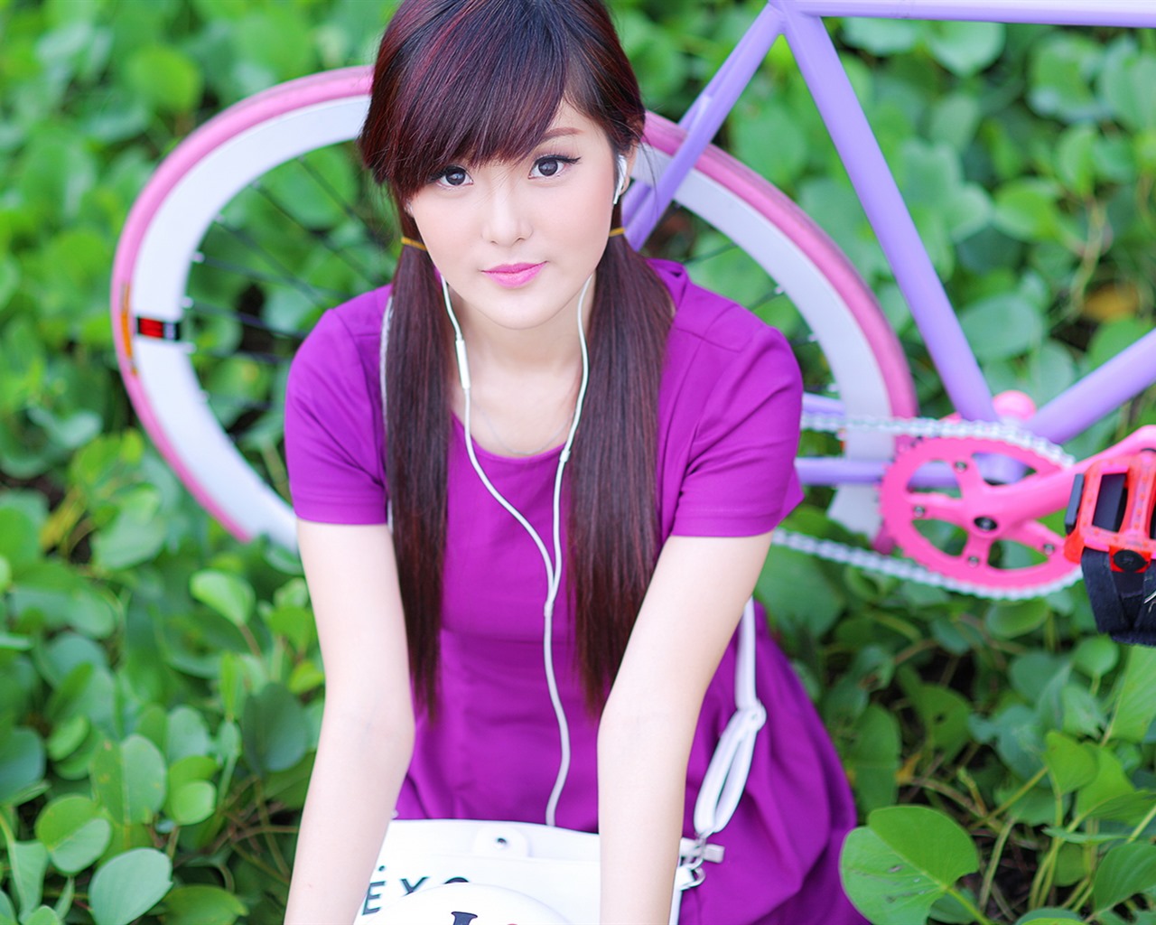 순수하고 사랑스러운 젊은 아시아 여자의 HD 월페이퍼 컬렉션 (5) #34 - 1280x1024