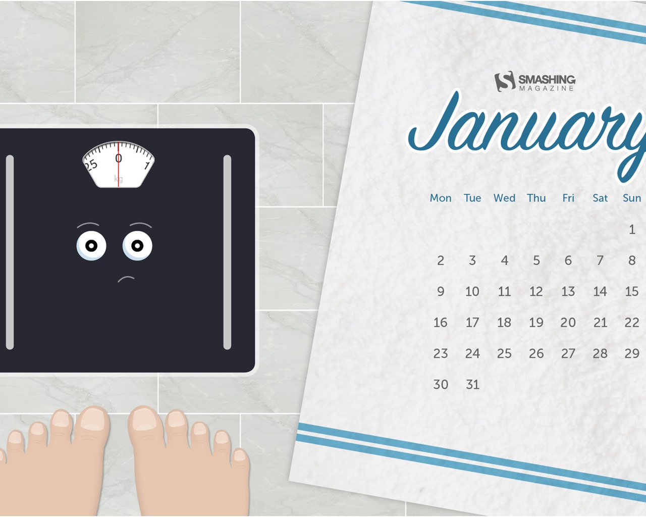 January 2017 calendar wallpaper (2) #17 - 1280x1024