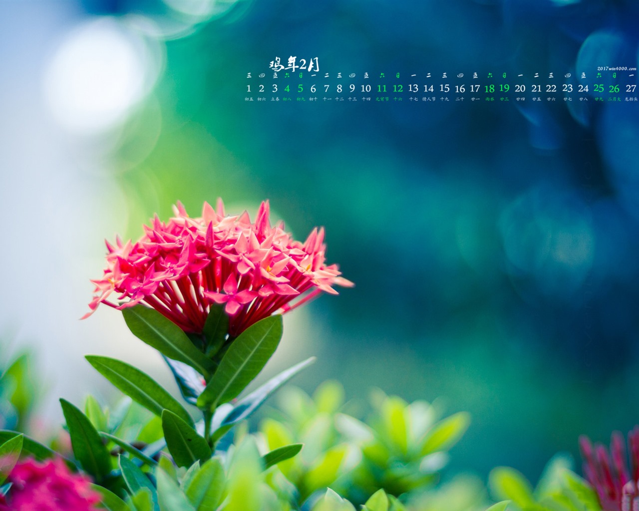 February 2017 calendar wallpaper (1) #3 - 1280x1024