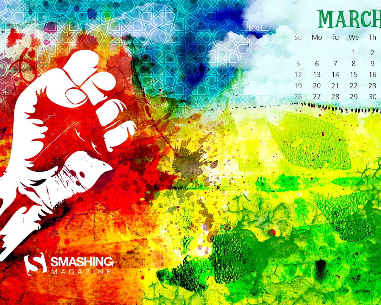 Fondo de pantalla del calendario de marzo de 2017 (2) #1 - 1280x1024