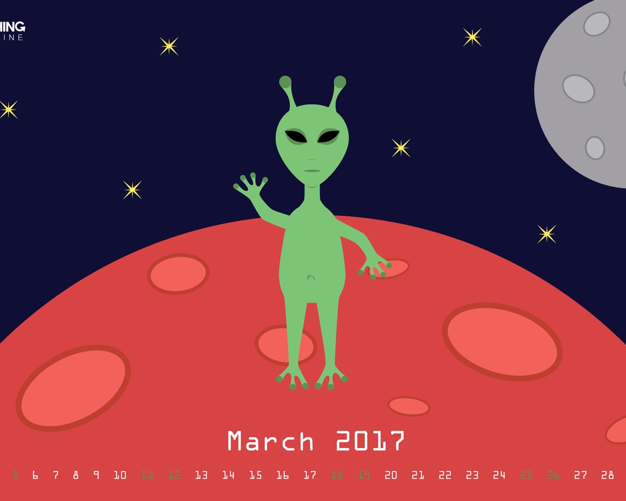Fondo de pantalla del calendario de marzo de 2017 (2) #10 - 1280x1024