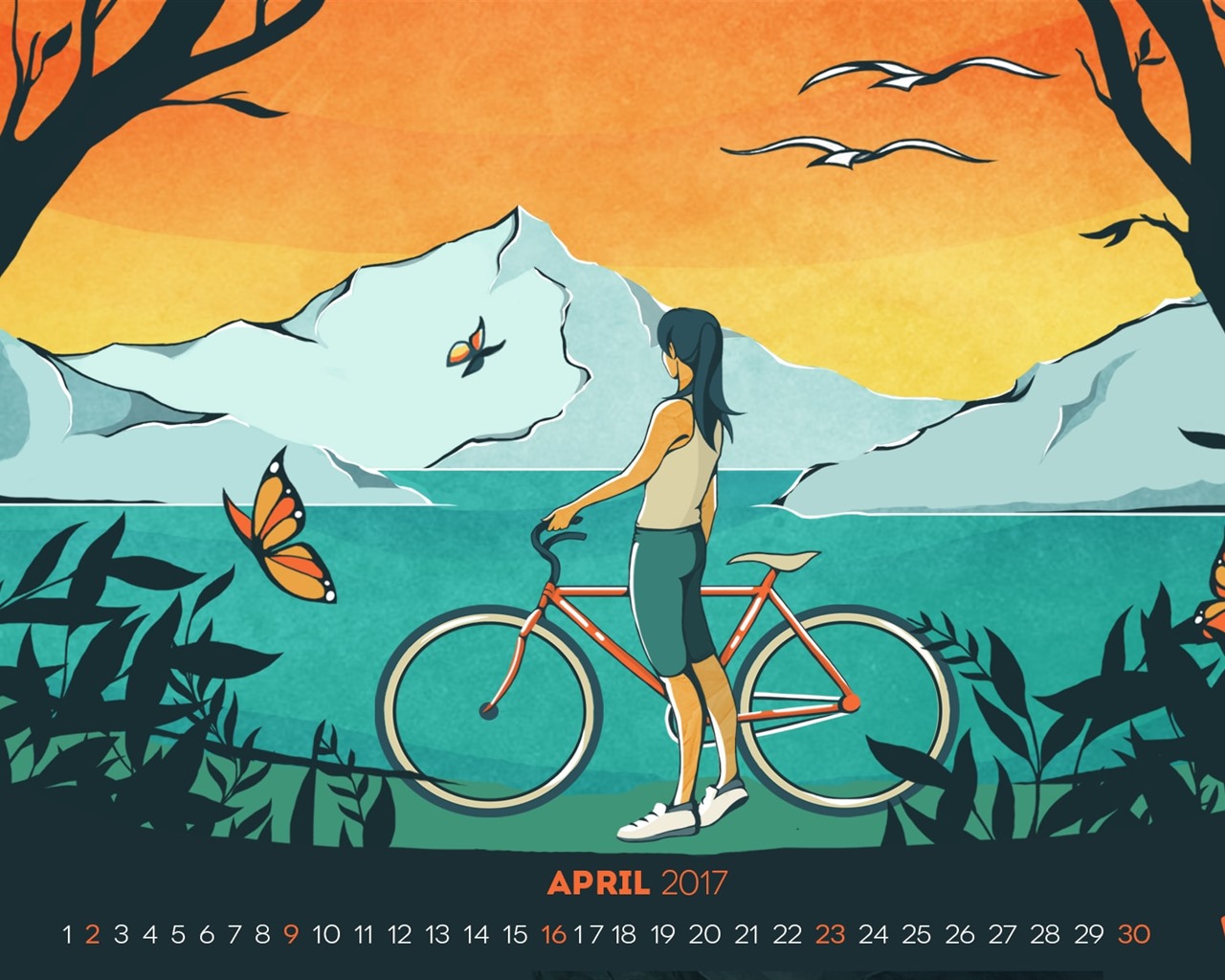 Fondo de pantalla calendario abril 2017 (1) #1 - 1280x1024