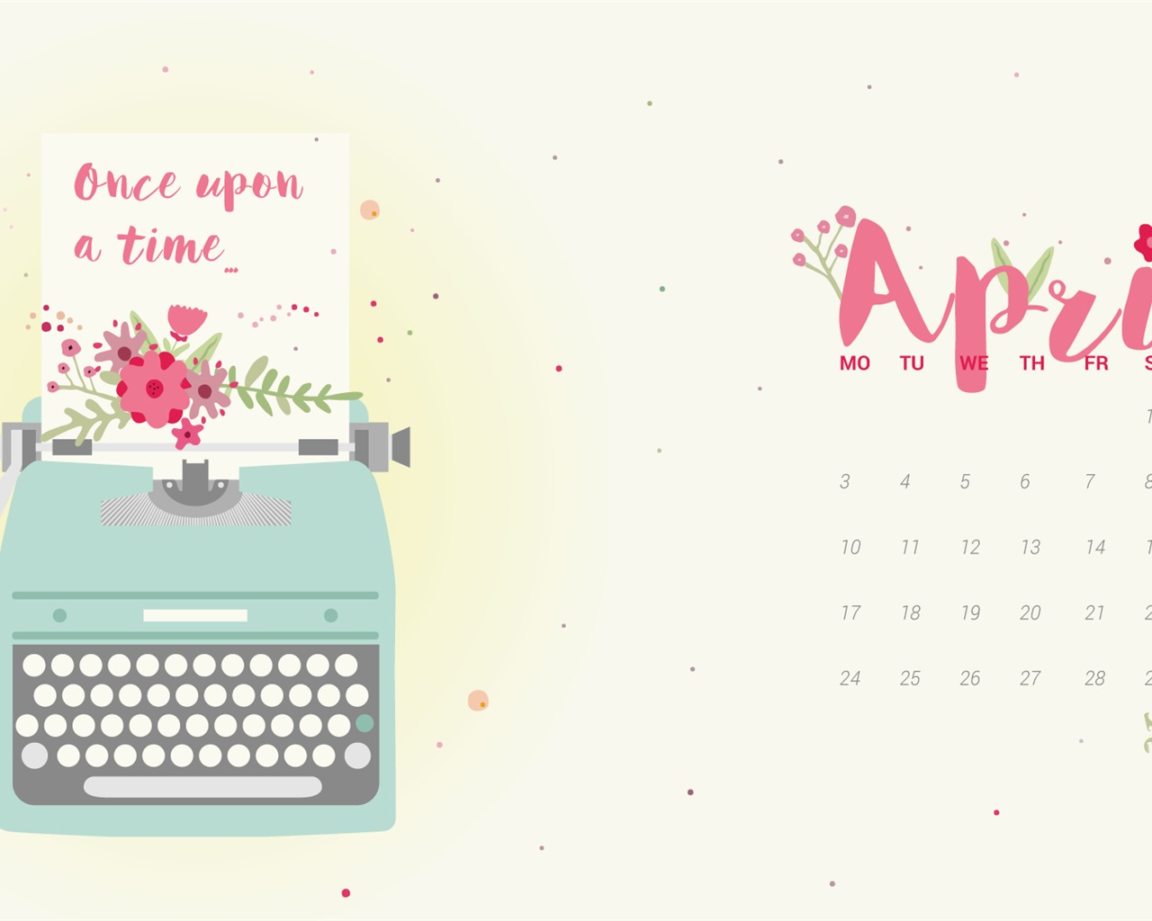 April 2017 calendar wallpaper (1) #16 - 1280x1024