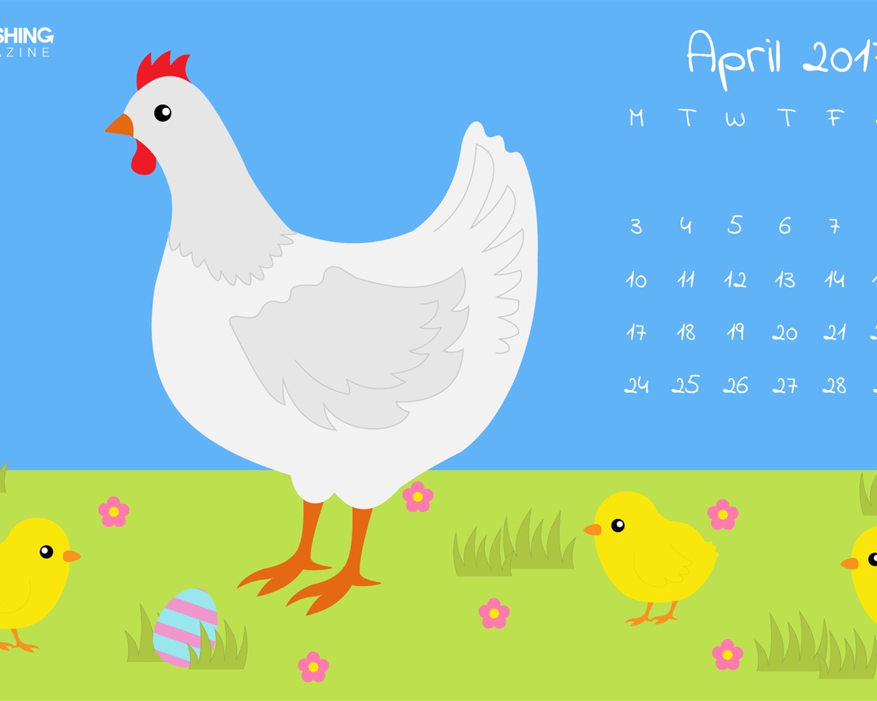 April 2017 calendar wallpaper (2) #1 - 1280x1024