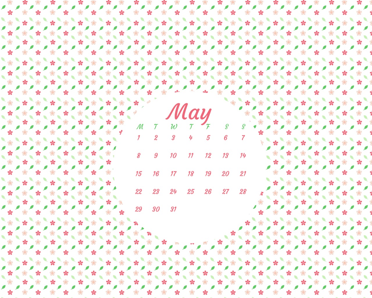 May 2017 calendar wallpaper #8 - 1280x1024