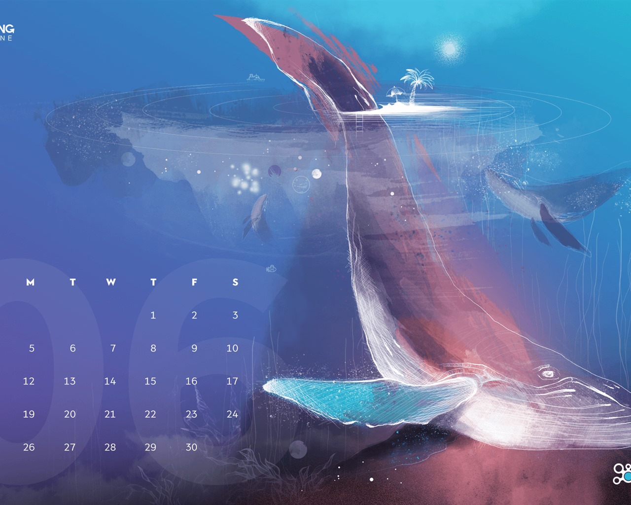 June 2017 calendar wallpaper #1 - 1280x1024