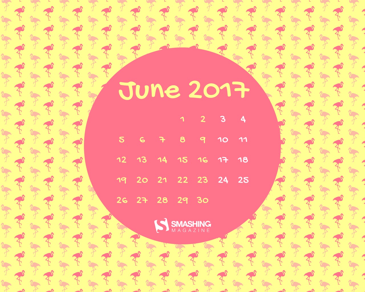 Juni 2017 Kalender Tapete #2 - 1280x1024