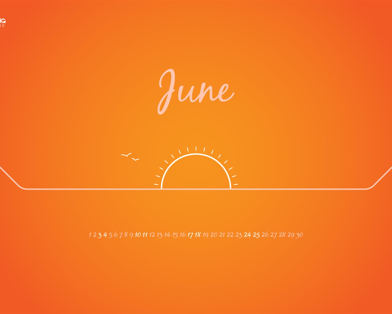 June 2017 calendar wallpaper #15 - 1280x1024