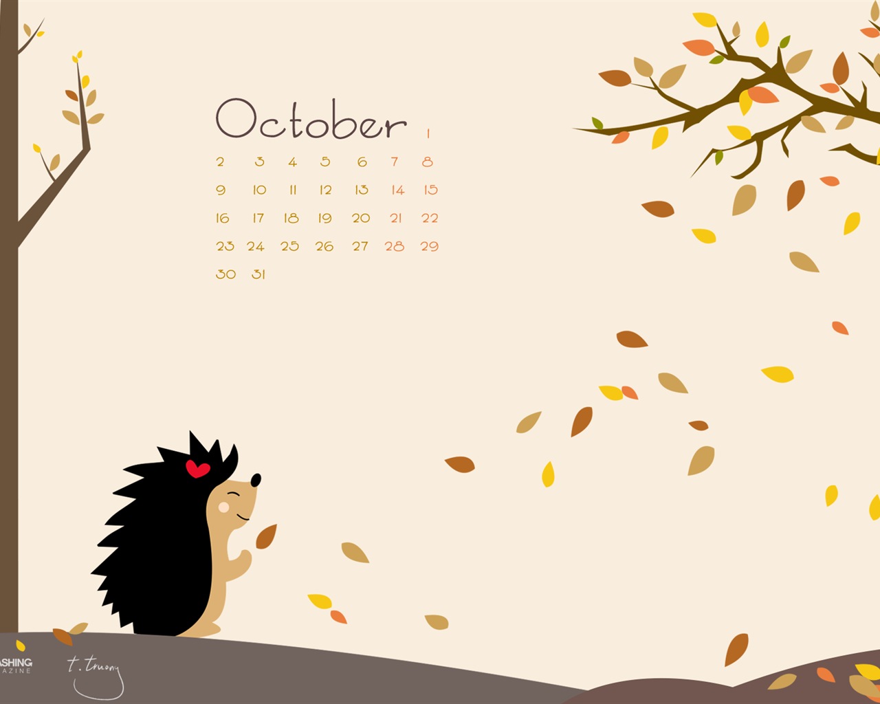 Oktober 2017 Kalender Hintergrundbild #15 - 1280x1024