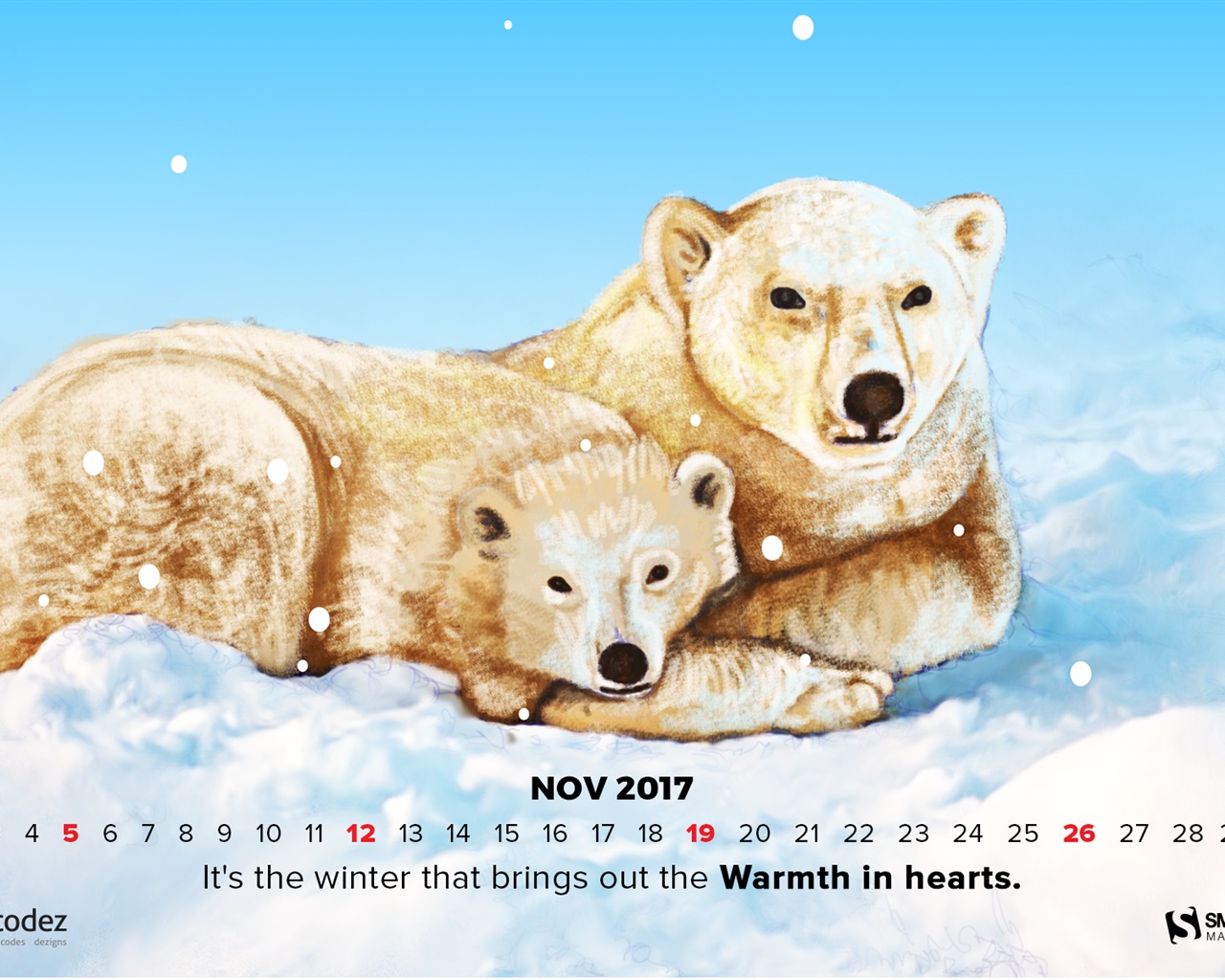 November 2017 calendar wallpaper #29 - 1280x1024