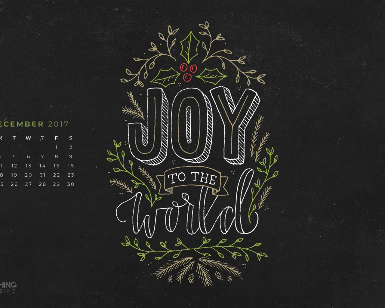 December 2017 Calendar Wallpaper #14 - 1280x1024