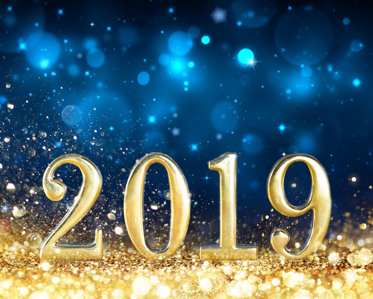 Happy New Year 2019 HD wallpapers #5 - 1280x1024