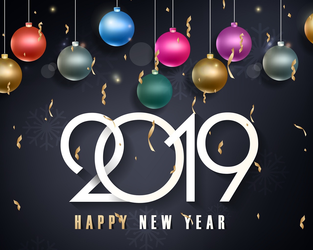 Feliz año nuevo 2019 HD wallpapers #9 - 1280x1024