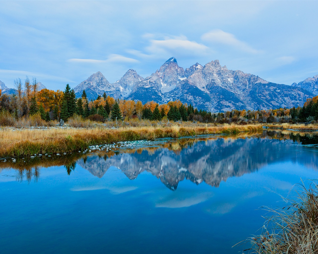 미국 그랜드 Teton 국립 공원 자연 풍경의 HD 월페이퍼 #6 - 1280x1024