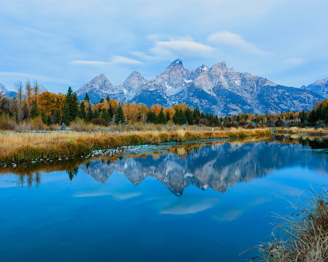 USA-großartige Teton Nationalparknatur-Landschaftstapeten HD #6 - 1280x1024