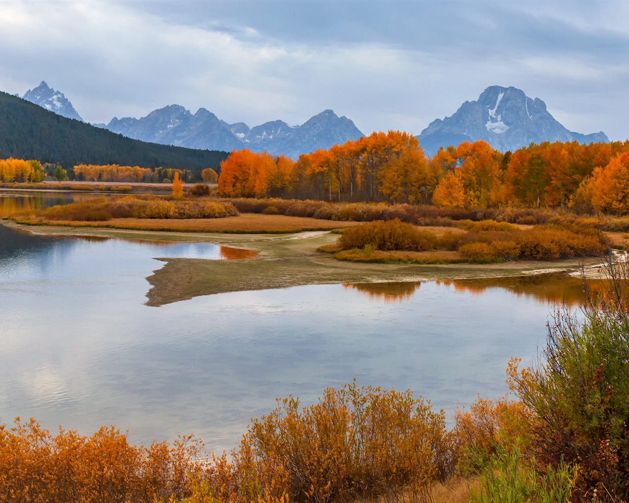 USA Grand Teton National Park nature landscape HD wallpapers #11 - 1280x1024