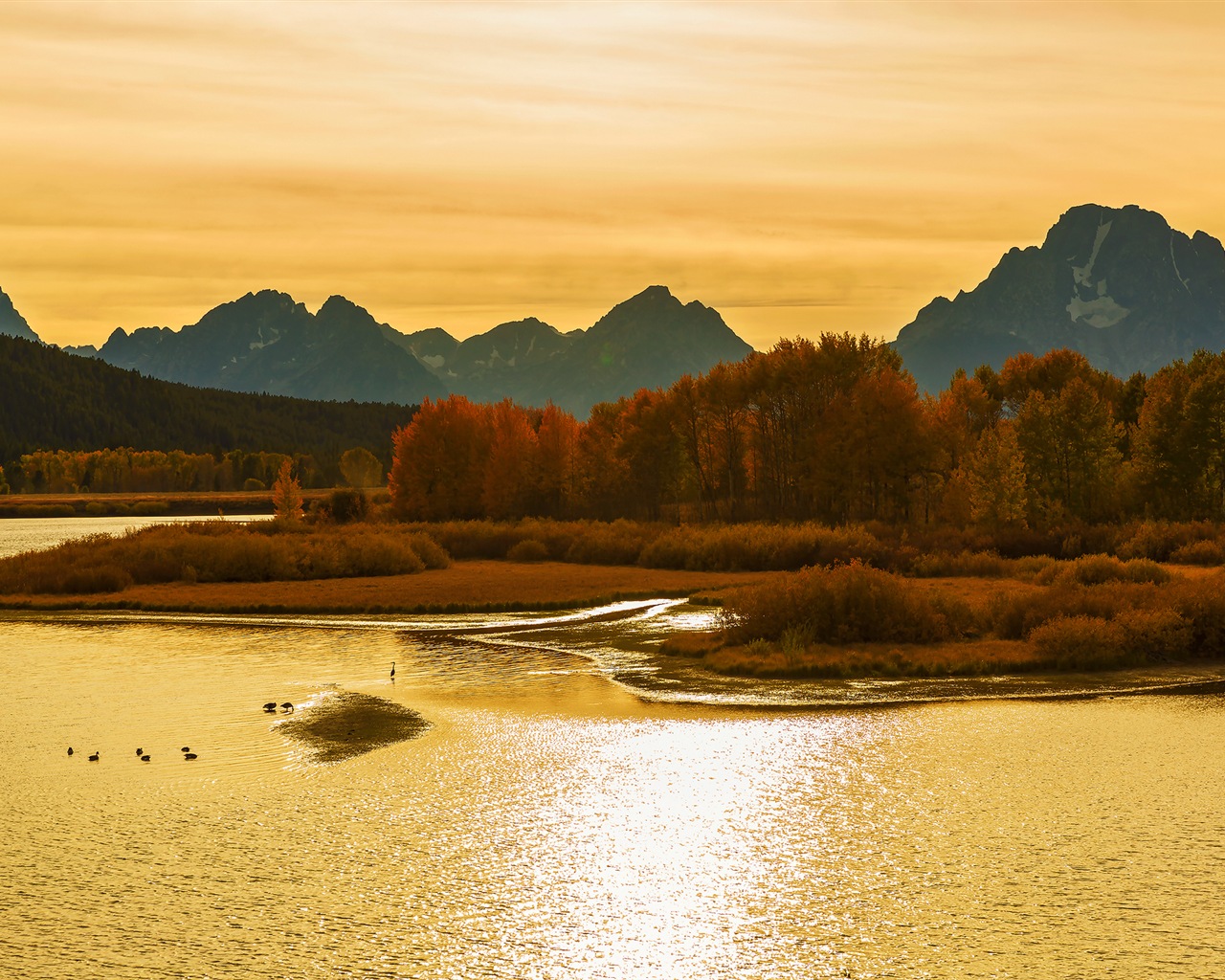 USA Grand Teton národní park přírodní krajiny HD tapety #12 - 1280x1024