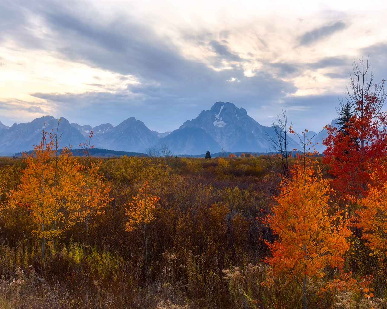 USA Grand Teton národní park přírodní krajiny HD tapety #17 - 1280x1024