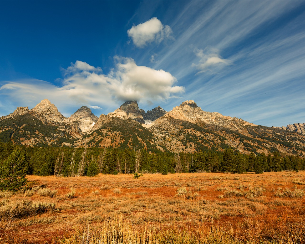 USA-großartige Teton Nationalparknatur-Landschaftstapeten HD #20 - 1280x1024
