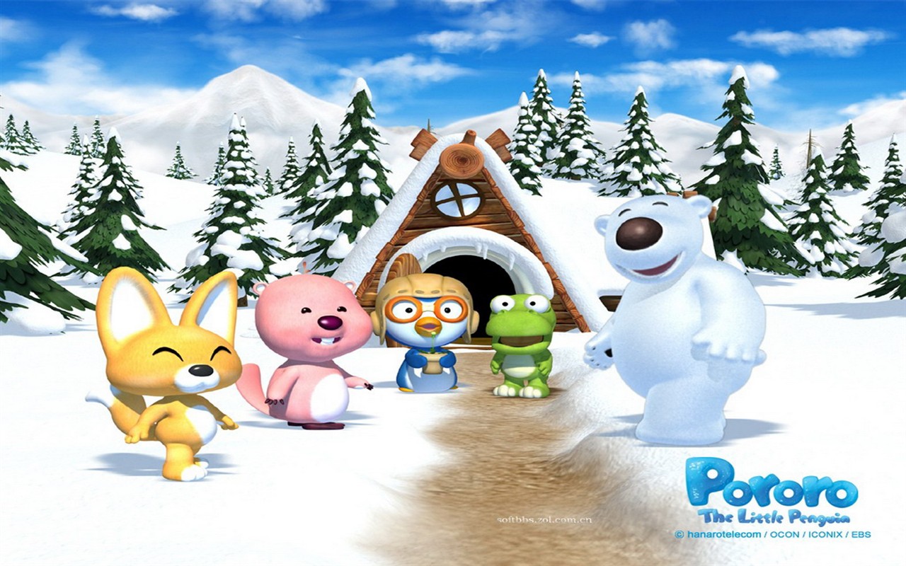 Pororo Kreslený Tapety #11 - 1280x800