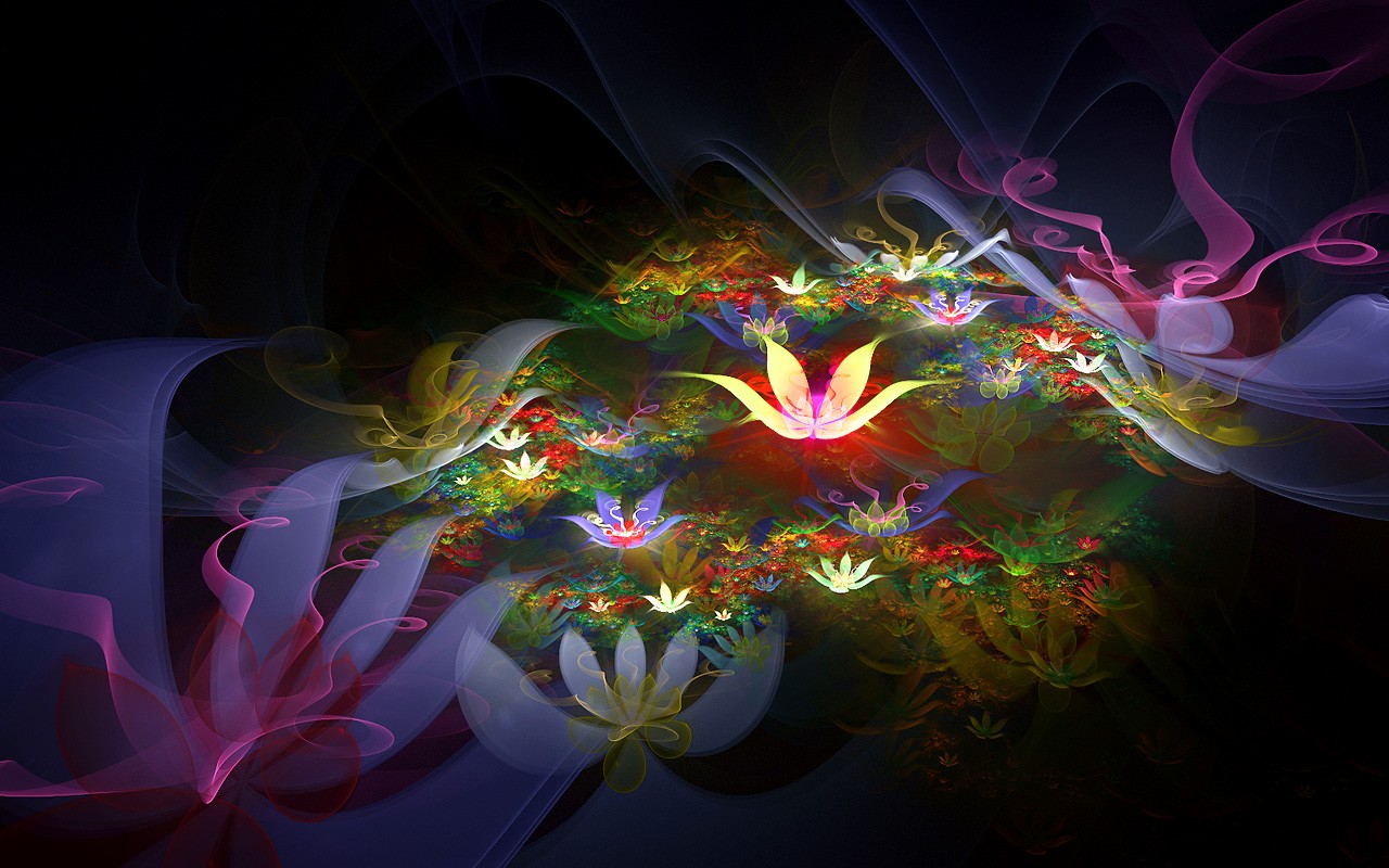 3D Dream květinové tapety Abstract #1 - 1280x800