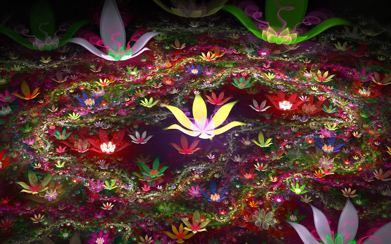 3D Dream květinové tapety Abstract #4 - 1280x800